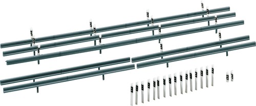 Kit de barreras de choque y 32 postes marcadores Faller 180535 escala HO | Condition: New