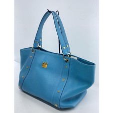 Borsa tote MCM in pelle blu