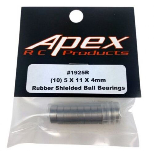 Apex RC Products (10) 5 X 11 X 4mm MR115-2RS Rubber Shielded Ball Bearings#1925R - Picture 2 of 2