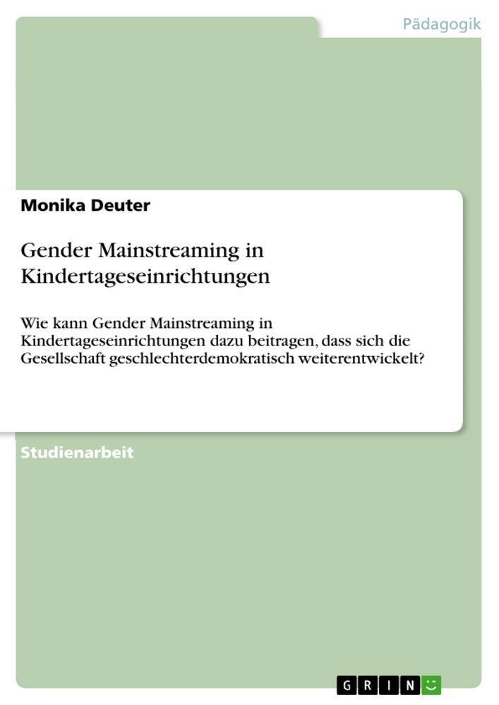 Thumbnail - Gender Mainstreaming In Kindertageseinrichtungen Monika Deuter