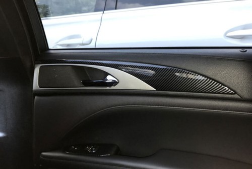 For Lincoln MKZ 2013-2020 ABS Carbon Fiber Interior Door Panel Cover Trim 4PCS - Foto 10 di 10