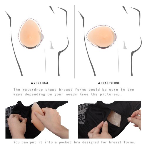 Silicone Breast Forms Bra Enhancers Enhancer Mastectomy Prosthesis 2PCS - Picture 8 of 9