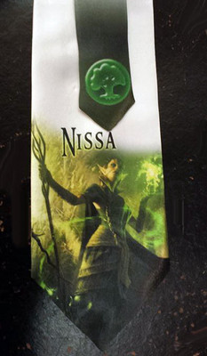 L@@K! Nissa Revane the Nature Mage Neck Tie - Magic The Gathering Neck Tie - MTG