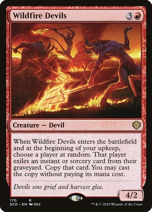 NM Wildfire Devils, MTG, Starter Commander Deck, Magic the Gathering, 170