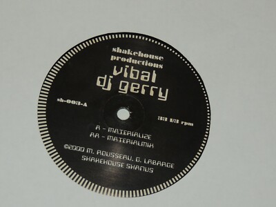 VIBAL & DJ GERRY materialize 12'' RECORD BREAKS BREAKBEAT ELECTRO WOW RARE 