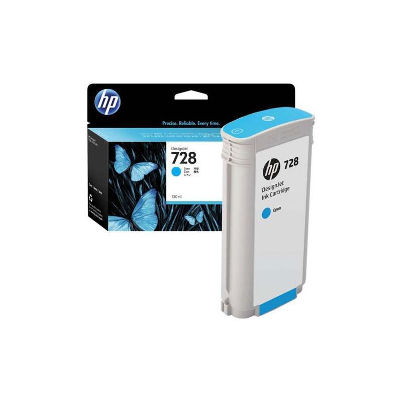 ORIGINALE HP 728 CIANO 130ML F9J67A PIGMENT PER HP Designjet T730 ,T830 728 CAPA