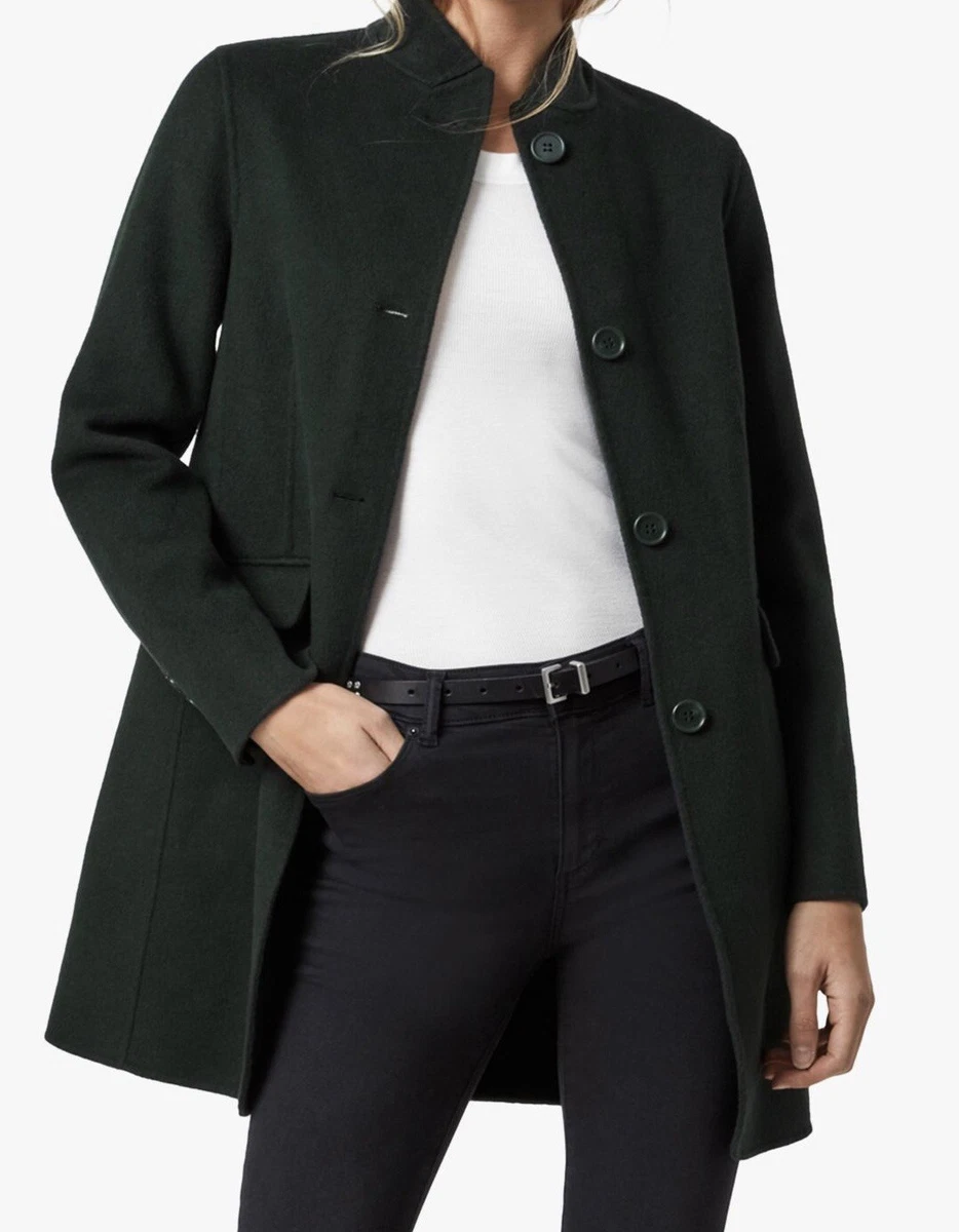 allsaints maya wool blend coat bottle green 8 £349 BARGAIN | eBay