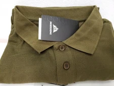 Moerdeng L army Green Short Sleeve 3 Button Knit With Pocket