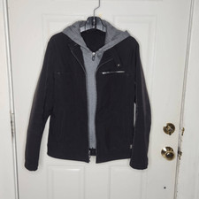 Kenneth Cole Reaction hooded knit bib soft sh...