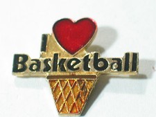 I Love Basketball Pin , Badge , Lapel Pin 001