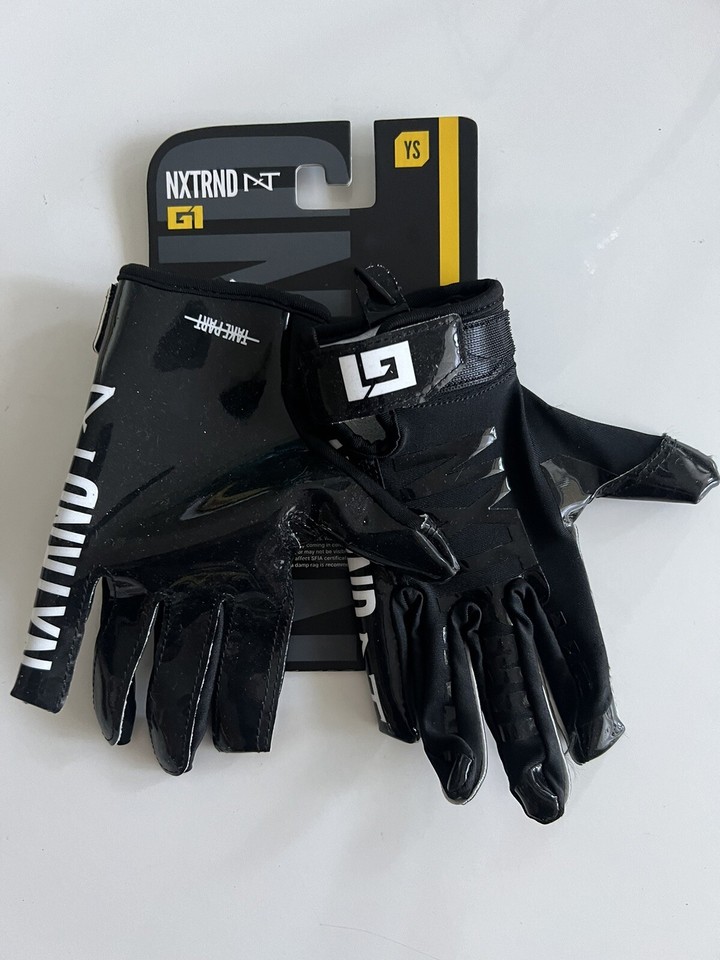 Nxtrnd G1 Pro Football Gloves Youth SMALL Black Super Sticky Receiver
