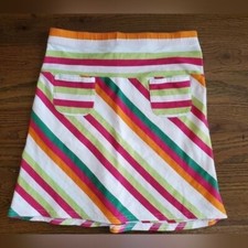 Vtg GYMBOREE Girls 6 striped knit skirt veggie orange pink green