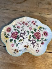 Old Foley James Kent Chinese Rose Ivy Leaf Shaped Scalloped Trinket Candy Dish