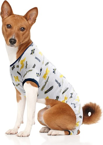 MICHIGAN WOLVERINES PERRO GATO MASCOTA PIJAMA CÓMODO PIJAMA XS PEQUEÑO MEDIANO GRANDE XL - Imagen 3 de 4