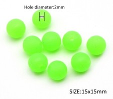 5 pc. Neon Green Glitter Silicone 15mm beads Food Grade silicone Solid 1196651