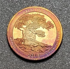 TONED 2013 S GREAT BASIN ATB WASHINGTON QUARTER CLAD PROOF UNC #P818