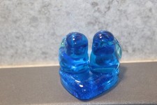 Vintage Bluebird of Happiness Art Glass Signed Leo Ward 1994 Heart Base