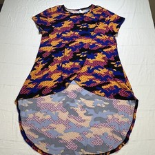 Eye Candy Women’s High Low Faux Front Wrap Colorful Stretchy Dress - Size 3XL
