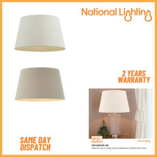 Faux Linen Elegant Lampshade Grey & Ivory Shades for LED Lamps or Pendants