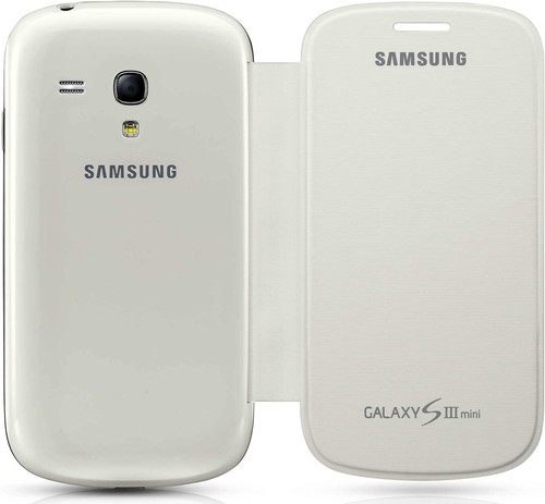 Samsung Custodia COVER ORIGINALE Flip per Galaxy S3 mini GT-I8190 Bianco - Foto 3 di 6