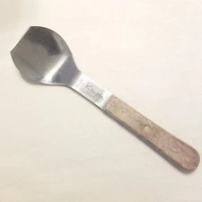 Vtg  Advertising Mckenzie Merchant Ice Cream Spoon Scoop Stainless Wood Handle