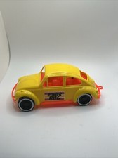 Vintage VW Volkswagen Beetle Power Bug Car Yellow  Orange Made in USA