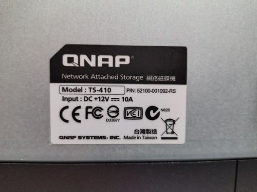 QNAP TS-410 4-bay Home SOHO NAS 4 x HDD included - Good Working Condition - Photo 4/12