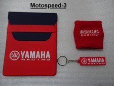 porta documenti yamaha  + polsino yamaha    nero   + portachiavi  gomma  rosso