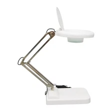 15x Benchtop Magnifier Lamp 5" White Glass Hd lens 127C Reading Repairing Tool