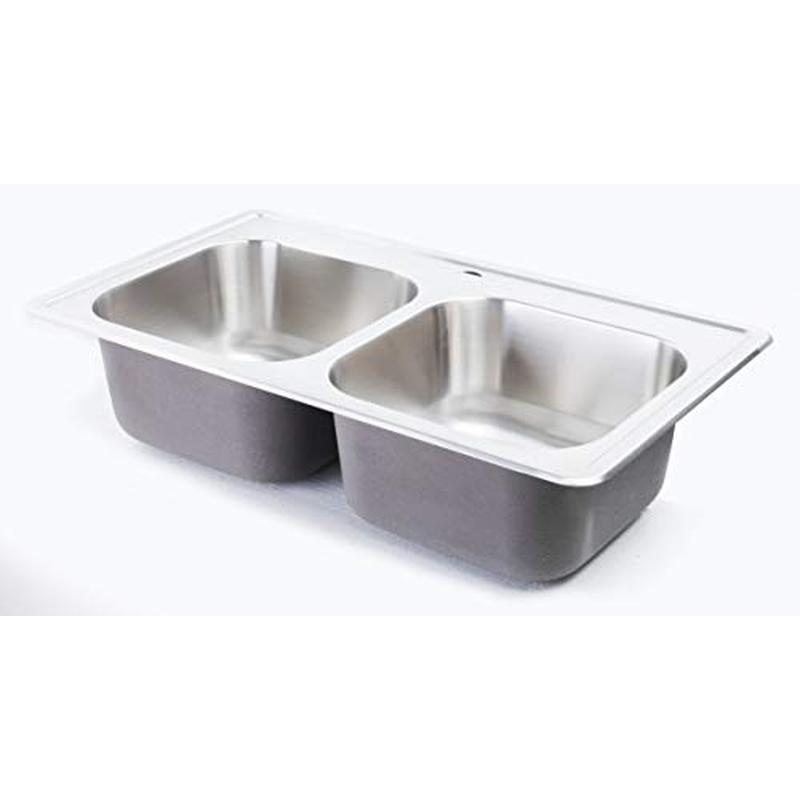 33x19 Deep Drop in Kitchen Sink Dual Basin Stainless Steel Mobile Homes ‎Natural