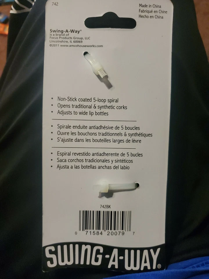 Swing-A-Way Waiter's Professionals Corkscrew Black/Silver Bartender - Image 2 of 2