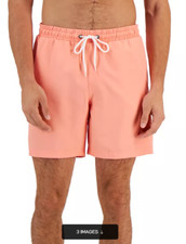 club room Men's Quick-Dry Performance Solid 7" Swim Trunks,