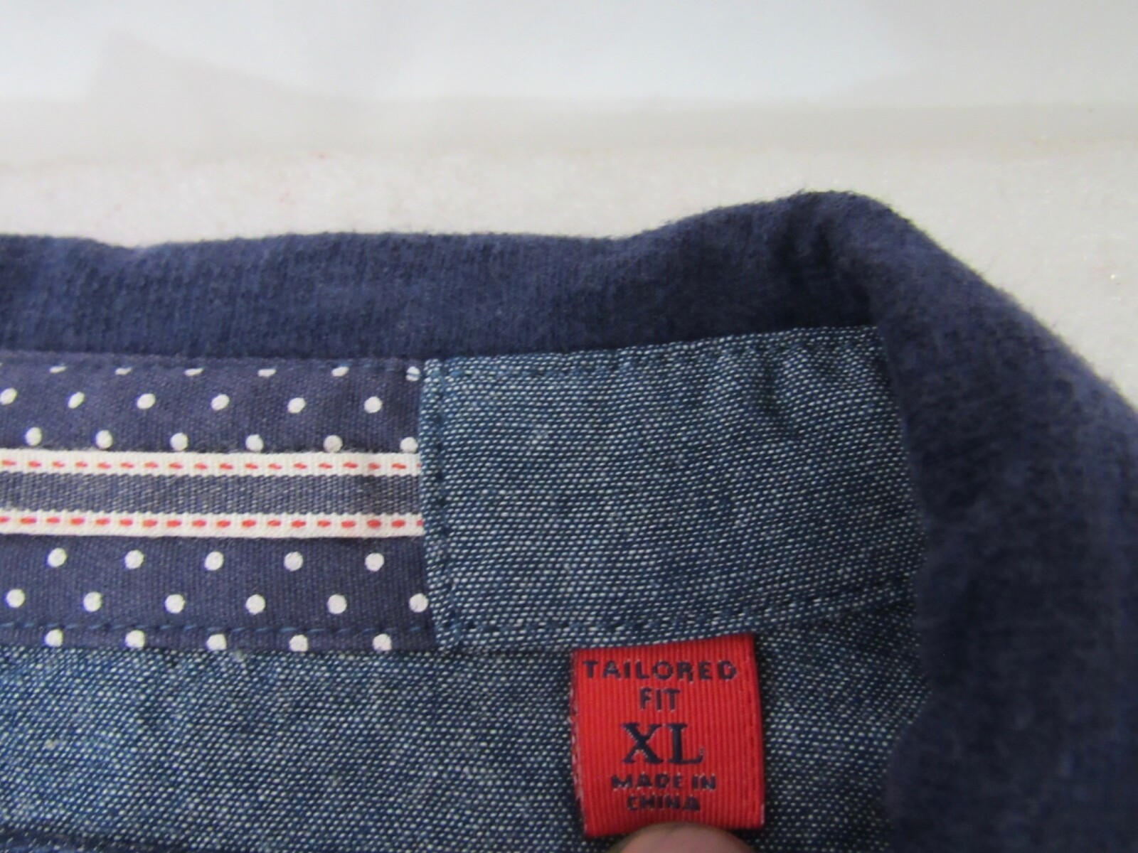 Robert Graham Blue Solid Cotton Pattern Chest Poc… - image 9