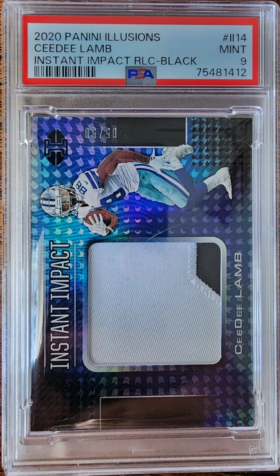 CeeDee Lamb Panini Illusions Instant Impact Relics #II14 Black