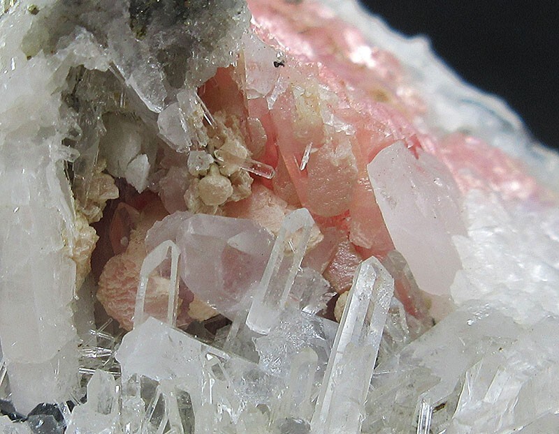 112g Rhodochrosite&Quartz crystals mineral specimen eBay