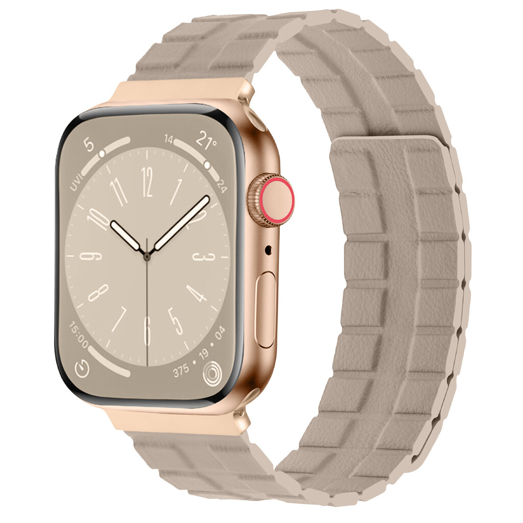 Leather Link Strap Apple Watch Band for iWatch Series 9 8 7 6