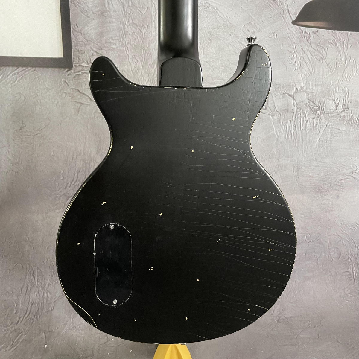 Relic Black 6Strings Electric Guitars P90 Pickups Black Pickguard Fast