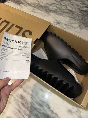 *BRAND NEW TRYED ON* YEEZY SLIDES ONYX SIZE 9 OG 2022 YZY ADIDAS
