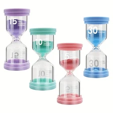Loud-Alarm Easy-Twist Office-Use Preset Visual Lightweight 4-Pack Colored Timers