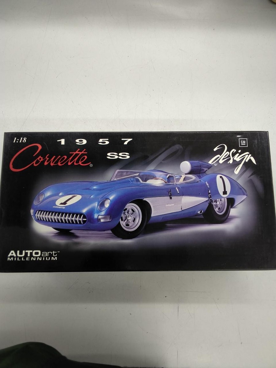 自動車 Autoart 1/18 Chevrolet corvette ss 1957 1/18 AUTOart 1957 Chevrolet Chevy Corvette SS (Blue) Diecast
