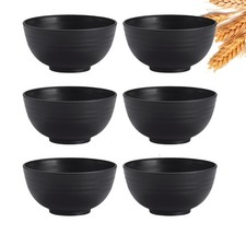 GZTFPQ Unbreakable Cereal Bowls,26 oz Wheat Straw Bowls small size, Black
