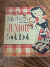 Vintage First Edition 1955 Better Homes And Gardens Junior Cookbook Red & White