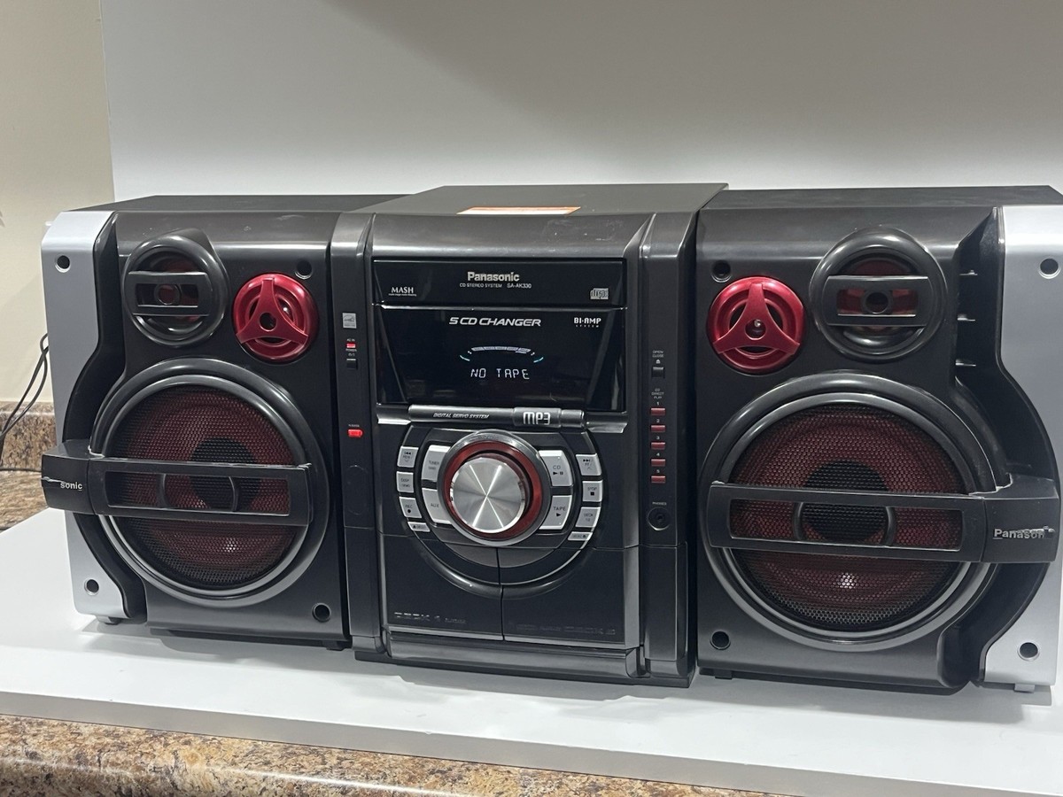 Panasonic Sony awa CDプレーヤーセット5個 ジャンク Panasonic SA-AK330 5 CD-AM/FM Dual Cassette Stereo Receiver With