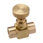 1x Messing Gas Nadelventil 1/8" NPT Innengewinde Universal De
