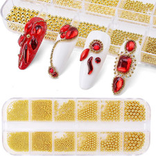 0.8Mm Mini Small Nail Beads Stainless Steel Beads Nail Chain Charms Nails Art De