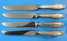 Four Stieff Co 9” Monogrammed “Puritan” Dinner Knives Sterling Handles