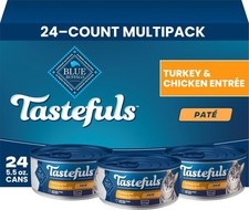 Turkey Chicken Pat Wet Cat Food, 5.5 oz, 24 Pack - Grain-Free, High Protein