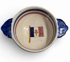 WW2 Liberation Patriotic Bowl Signed Henriot Quimpe Croix Lorraine Resistance