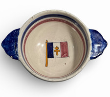 Libération WW2 Bol patriotique signée Henriot Quimpe croix lorraine Résistance