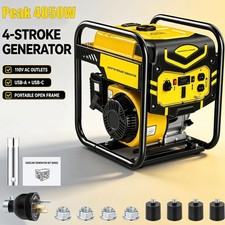 Portable Inverter Generator Gas Powered 4850W Quiet for Camping RV Home Backup